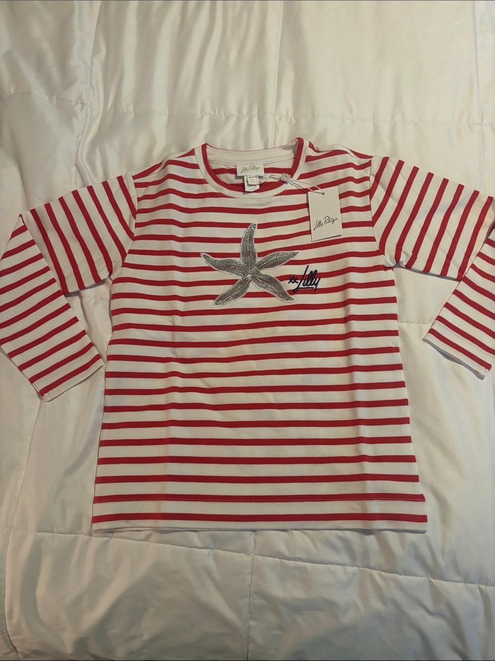 Lilly Pulitzer Mini Ballad Sweatshirt - Coastal Stripe Starfish